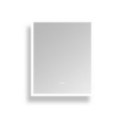 Vyaya Huron 24.02 in. W x 30 in. H Rectangular Frameless Anti-Fog Wall Bathroom LED Vanity Mirror in Silver