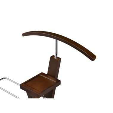 Proman Products Modern Decorative Valet Stand with Bend Wood Hanger - Brown. View a larger version of this product image.