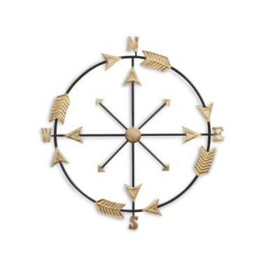 Cheungs Decorative Gold And Gray Wall Compass. View a larger version of this product image.