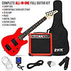 Alternate image 3 for LyxPro 30 Inch Electric Guitar and Starter Kit for Kids with 3/4 Size Beginner&#39;s Guitar, Amp, Six Strings, Two Picks, Shoulder Strap, Digital Clip On Tuner, Guitar Cable and Soft Case Gig Bag