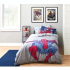 Alternate image 3 for Saturday Park Marvel Spiderman Web Stripe 100% Organic Cotton Sheet Set