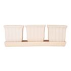 Alternate image 3 for Accent Plus White Square Ceramic Small Planter Set Of 3