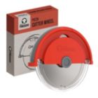 Alternate image 0 for Chef Pomodoro Pizza Cutter Wheel with Protective Cover Blade Guard, Easy to Clean, 4-Inch Super Sharp Slicer, Stainless Steel Kitchen Gadget, Pizza Making Accessories (Orange)