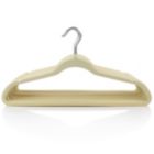 Alternate image 2 for Elama Home 100 Piece Heavy Duty Velvet Non-Slip Slim Profile Hanger Set in Cream