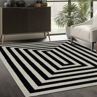 Abani Casa Contemporary and Rectangular Area Rug. View a larger version of this product image.