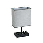 Alternate image 0 for Contemporary Home Living 17" Black Table Lamp with Gray Square Shade