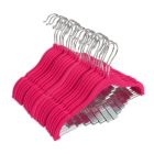 Alternate image 0 for Juvale Hot Pink Velvet Clothes Hangers with Clips for Baby Nursery and Kids Closet, Ultra Thin, Nonslip (12 Inches, 24 Pack)