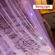 Kitcheniva Princess Mosquito Net Lace Dome Bed Canopy, 6 String lights