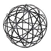Cheungs Home Indoor Decorative Intricate Metal Wire Ball, Black Finish - Large