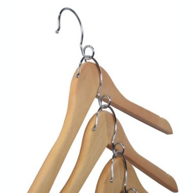 Proman Products Kascade Wooden Hanger With A Loop On The Hook And Shoulder Notches In Natural. View a larger version of this product image.
