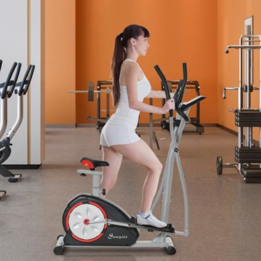 Soozier 2-in-1 Elliptical and Bike Cross Trainer with LCD Screen and Magnetic Resistance for Home Gym Use. View a larger version of this product image.