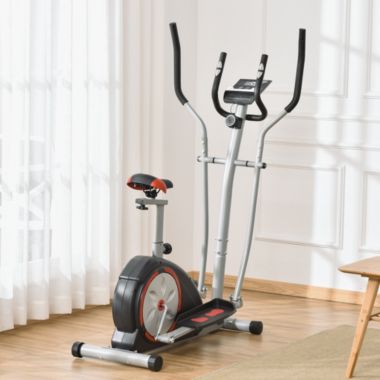 Soozier 2-in-1 Elliptical and Bike Cross Trainer with LCD Screen and Magnetic Resistance for Home Gym Use. View a larger version of this product image.