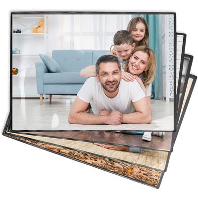 Juvale Black Magnetic Picture Frame for Photos, Art, Schedules (8.5 x 11 in, 4 Pack)