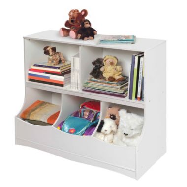Badger Basket Co. Kids Multi-Bin Storage Cubby - White. View a larger version of this product image.