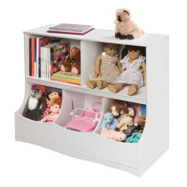 Badger Basket Co. Kids Multi-Bin Storage Cubby - White. View a larger version of this product image.
