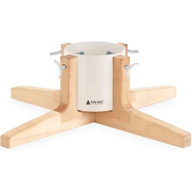 Tree Nest Large Rustic Christmas Tree Stand For Real Trees, White. View a larger version of this product image.