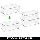 Alternate image 1 for mDesign Plastic Stackable Household Storage Container with Lid