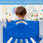 Alternate image 2 for Costway 16-Panel Baby Playpen Safety Play Center with Lockable Gate-Blue