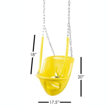 Garden Elements True Form Plastic Outdoor Toddler Swing Attachment for Playgrounds and Swingsets (Yellow). View a larger version of this product image.
