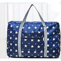 Kitcheniva  Navy Star 1 pack Foldable Travel Luggage Carry-on Shoulder Duffle Bag