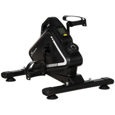 Soozier Mini Exercise Bike, 5 Levels Adjustable Resistance Rehabilitation Pedal Exerciser, Portable Arm Leg Cycle Gym Fitness w/ LCD Display, White. View a larger version of this product image.