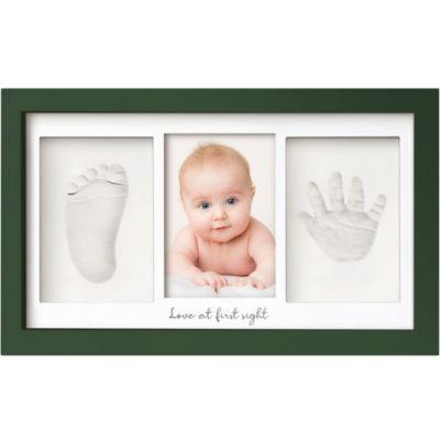 KeaBabies Baby Hand and Foot Print Kit, Duo Baby Picture Frame for Newborn, Baby Keepsake Frames (Hunter Green)
