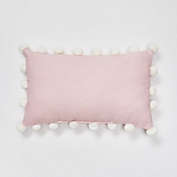 Dormify Pom Pom Throw Pillow 12" x 20" Pink