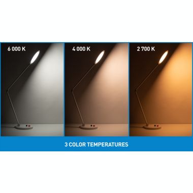 Daylight Tricolor Lamp - U45200 - Adjustable Brightness - LED - 6,000K, 4,000K, 2,700K. View a larger version of this product image.