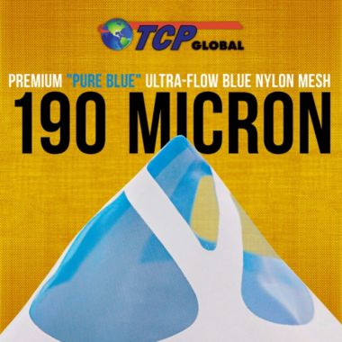 TCP Global 250 Pack of Paint Strainers with Fine 190 Micron Filter Tips - Premium "PURE BLUE" Ultra-Flow Blue Nylon Mesh. View a larger version of this product image.
