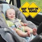 Alternate image 2 for Zone Tech Baby On Board Vehicle Bumper Magnet - 2-Pack Premium Quality Convenient Reflective Baby On Board Vehicle Safety Funny Sign Bumper Magnet