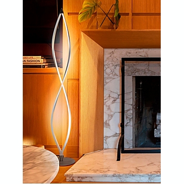 Twist LED Floor Lamp - Silver. View a larger version of this product image.