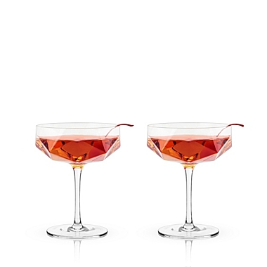 Viski Faceted Crystal Coupes. View a larger version of this product image.