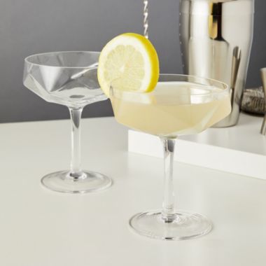 Viski Faceted Crystal Coupes. View a larger version of this product image.