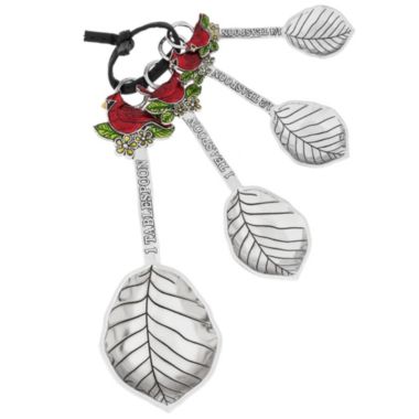 Ganz Silver Cardinals Metal Measuring Spoons 4 Piece Set 5.25 Inch. View a larger version of this product image.