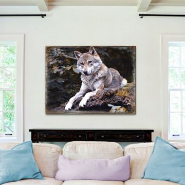 Designocracy Wolf Wood Handcrafted Wall Home Decor Nature Wildlife. View a larger version of this product image.