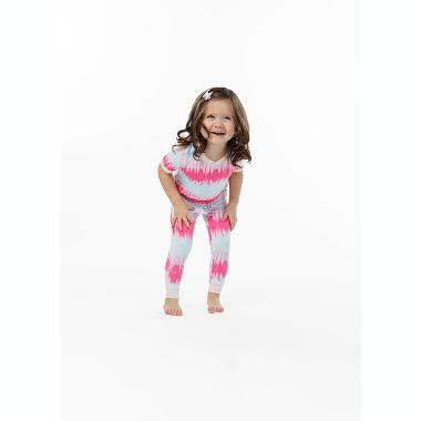 Sleep On It Girls Tie-Dye Sailor Stripe Snug Fit 2-Piece Pajama Sleep Set. View a larger version of this product image.