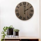 Alternate image 3 for Elegant Designs Handsome 21" Rustic Farmhouse Wood Wall Clock, Restored Wood