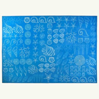 Homefires Decorative Indoor/Outdoor Accent Rug Shell Seekers - 5' X 7'. View a larger version of this product image.