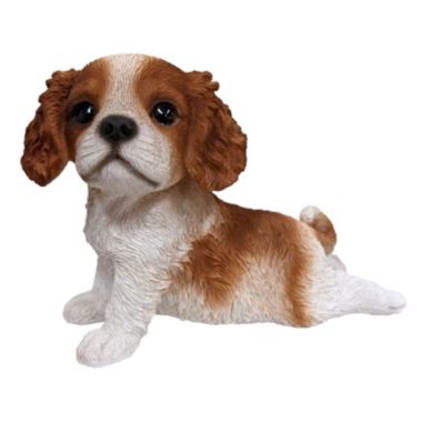 Blenheim Cavalier King Charles Spaniel Puppy Stretching Figurine 5 Inch. View a larger version of this product image.