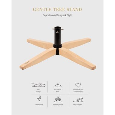 Tree Nest Medium Gentle Christmas Tree Stand for Artificial Trees, White. View a larger version of this product image.