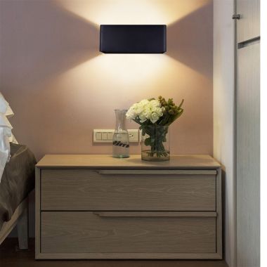 Canyon Home LED Black Large 4"L x 8"W x 4"H Wall Lamp 2pcs Pack. View a larger version of this product image.