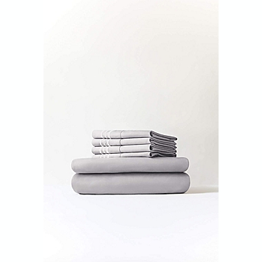CGK Unlimited 6 Piece Extra Deep Pocket Microfiber Sheet Set - King - Light Grey. View a larger version of this product image.