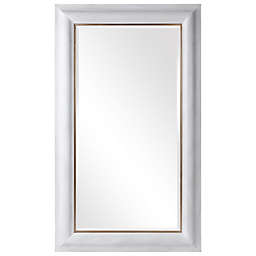 Contemporary Home Living 71.5'' White with Gold Liner Long Rectangular  Mirror