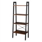 Alternate image 2 for Inq Boutique Ladder Shelf, 4-Tier Bookshelf, Storage Rack Shelves, Bathroom, Living Room, Industrial Accent Furniture, Steel