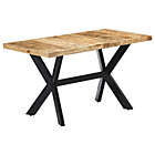 Alternate image 2 for vidaXL Dining Table 55.1"x27.6"x29.5" Solid Rough Mango Wood