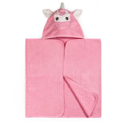 Ninety Six Kids Bath Collection 27&quot; x 54&quot; Cotton Pink Unicorn Hooded Bath Towel