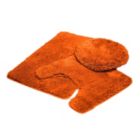 Alternate image 0 for 3PC BATHROOM SET RUG CONTOUR MAT TOILET LID COVER SOLID COLOR BATHMAT MARY