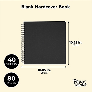 Paper Junkie Blank Hardcover Book for Scrapbooking, DIY Photo Album (10x10 In, 40 Sheets). View a larger version of this product image.
