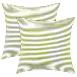 PiccoCasa Polyester Stripe Pattern Throw Pillow Covers 18