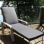 Alternate image 1 for Sunnydaze Indoor/Outdoor Olefin Replacement Patio Chaise Lounge Chair Seat Cushion - 72" x 21" - Gray